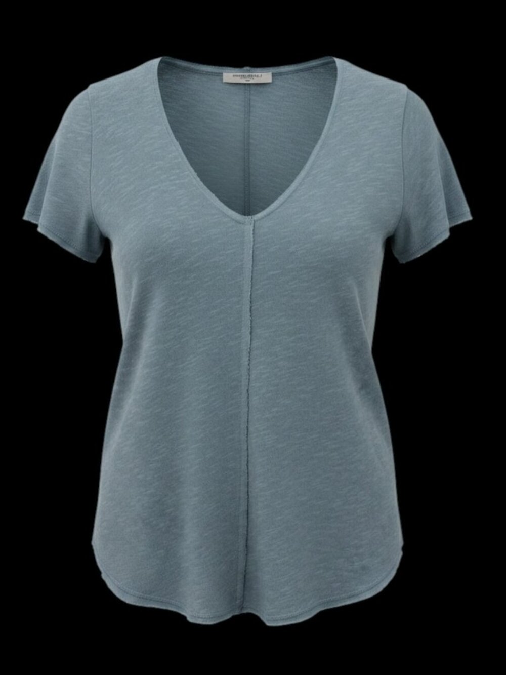 Project Social T Wearever Seam Detail V-Neck Tee Blue XS